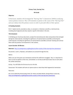 Primary Texts, Starving Time 4th Grade Objective: In this lesson
