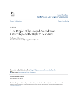 of the Second Amendment: Citizenship and