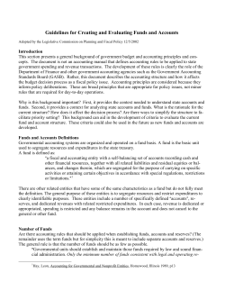 Fund and Account Creation Guide