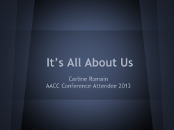 It`s All About Us - Essex County College