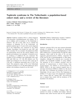 Nephrotic syndrome in The Netherlands: a population