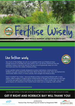 Fertilise Wisely - Roebuck Bay Working Group