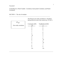 1 Neuendorf Controlling for a Third Variable: Correlation, Semi