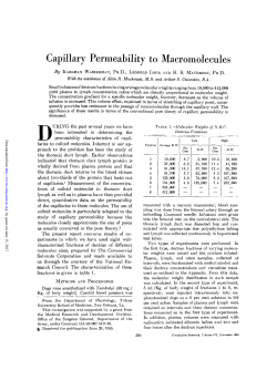 Capillary Permeability to Macromolecules