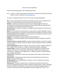 Feminist terms and definitions