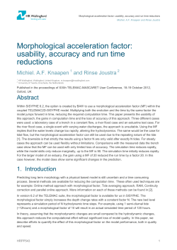 Morphological acceleration factor: usability, accuracy and run time