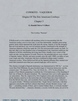 Chapter 3 The Cowboy - New Mexico Hispanic Culture Preservation