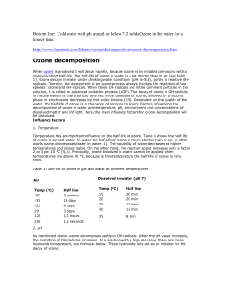 Ozone decomposition