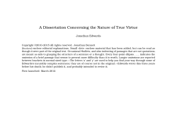 A Dissertation Concerning the Nature of True Virtue