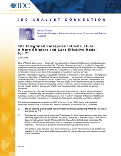IDCANALYSTCONNECTION The Integrated Enterprise Infrastructure