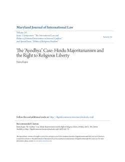 Hindu Majoritarianism and the Right to Religious Liberty