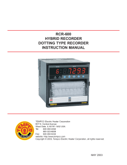 RCR-600 6-Point 100 mm Chart Recorder