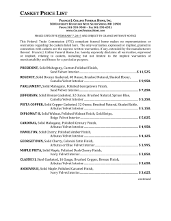 Casket Selection Room Book 2017