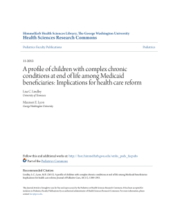 A profile of children with complex chronic conditions at