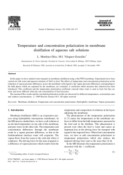 Temperature and concentration polarization in membrane distillation