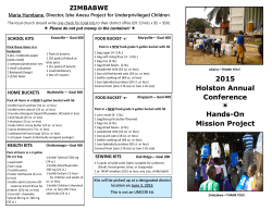 Hands On Brochure - Holston Conference of the United Methodist