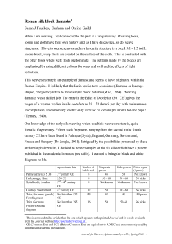 Roman silk block damasks - The Journal for Weavers, Spinners and