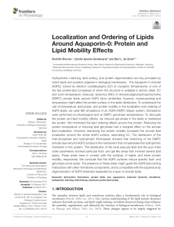 Localization and Ordering of Lipids Around Aquaporin