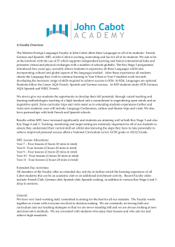 A Faculty Overview The Modern Foreign Languages Faculty at John