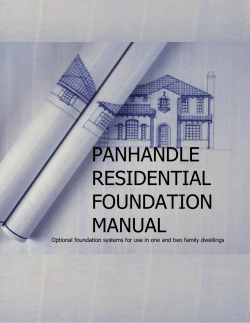 Panhandle Residential Foundation Manual
