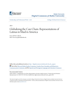 Globalizing the Care Chain: Representations of Latinas in Maid in