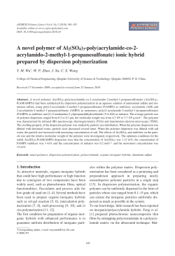 A novel polymer of Al2(SO4)3-poly(acrylamide-co-2- acrylamido