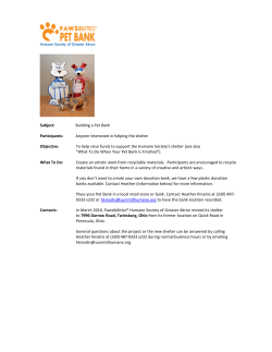 Bank Program - Getting Started - Humane Society of Summit County