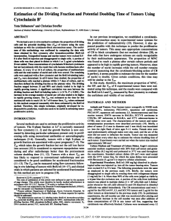 Estimation of the Dividing Fraction and Potential