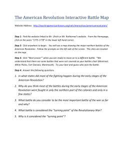 The American Revolution Interactive Battle Map