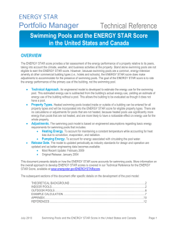 Swimming Pools and the ENERGY STAR Score in the United States
