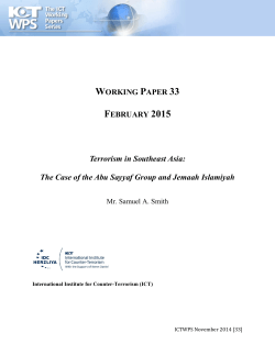 Terrorism in Southeast Asia - International Institute For Counter