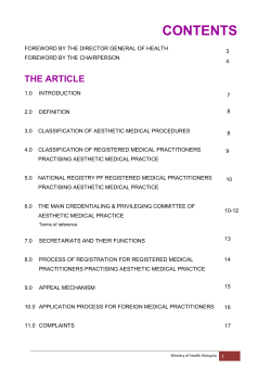 GUIDELINES ON AESTHETIC MEDICAL PRACTICE