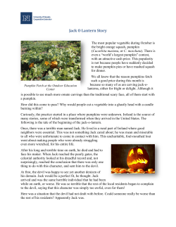 Jack O Lantern Story - University of Nevada Cooperative Extension