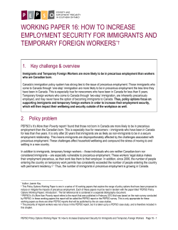 how to increase employment security for immigrants and