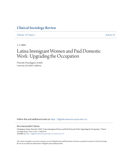 Latina Immigrant Women and Paid Domestic Work