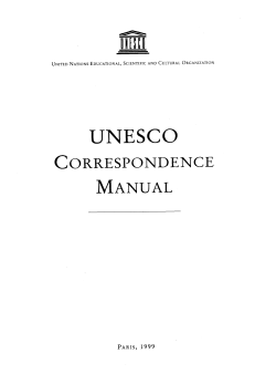 UNESCO correspondence manual