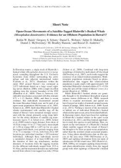 Baird et al. 2011 - Cascadia Research