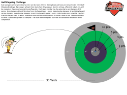 30 Yards 10 pts. 5 pts. 3 pts. 1 pts.