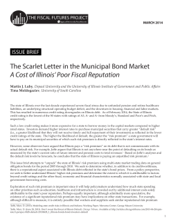 The Scarlet Letter in the Municipal Bond Market A Cost of Illinois