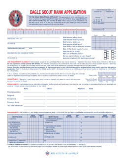 Eagle Scout Rank Application