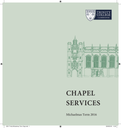 chapel services - Trinity College Chapel