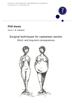 Surgical techniques for caesarean section