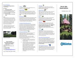 How to Reserve a Picnic Site Brochure