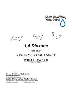 1,4-Dioxane - Santa Clara Valley Water District
