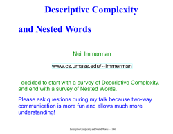 Descriptive Complexity and Nested Words