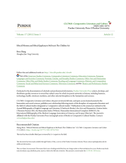 Ethical Dilemma and Ethical Epiphany in McEwan&acirc; - Purdue e-Pubs