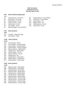 Revised 2-28-2017 GFSC Test Session Southwest Ice Arena