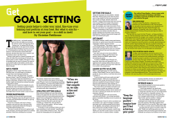 Setting goals helps to order your mind, fine