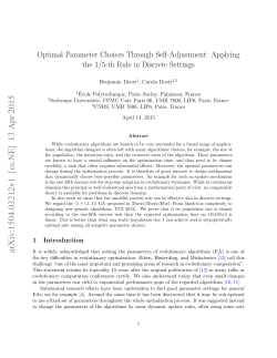 Optimal Parameter Choices Through Self