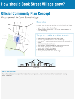 Focus growth in Cook Street Village